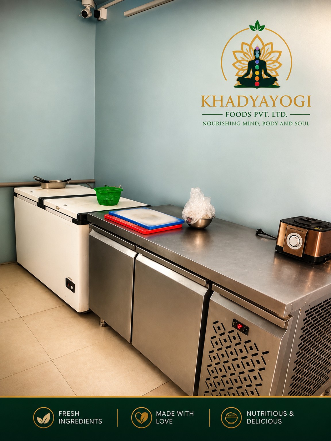 Khadyayogi Foods kitchen preparation area